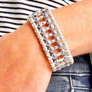 Lucky Brand Silver and Blue Statement Bracelet
